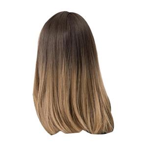 Venta al por mayor de fábrica fabricante sedoso recto mujeres hombres pelucas de pelo resistente al calor ligero suave ajuste transparente brillante - Product Image 1