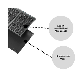 Teclado Ergonómico Ultrafino con Bluetooth 5.1 y USB-C, Teclado Numérico, Recargable, Acceso Multidispositivo, Producto Premium - Product Image 3
