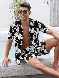 New Arrival Fashion Summer <b>Hawaiian</b> Tracksuit Holiday Men's Beachwear Clothing <b>Short</b> Suit Casual 2-piece T-shirt Clothes Set - Product Image 4