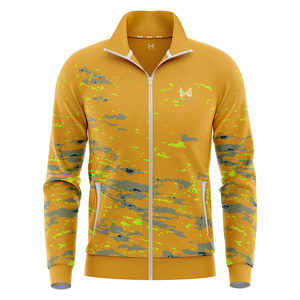 แจ็กเก็ตคอตั้งสำหรับผู้ชายผ้าโพลีเอสเตอร์100% งานตามสั่งปักแนวไฮสตรีทสไตล์ทางการมีซิปหน้าแบบหลวมสำหรับฤดูใบไม้ผลิ - Product Image 2