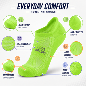 Calcetines Deportivos Personalizados de Corte Bajo, Compresión en el Tobillo, Acolchados, Absorbentes de Humedad, de Secado Rápido, Color Sólido, con Logotipo, para Adultos, Verano - Product Image 3
