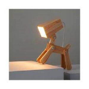 Biumart Lampe de table à commande tactile en bois en forme de chien réglable populaire pour la lecture des enfants - Product Image 2