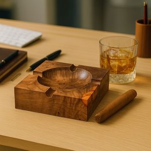 Cenicero de Madera Clásico de Tamaño Personalizado con Diseño de Borde Moderno para Cafeterías, Bares y Resorts - Product Image 6
