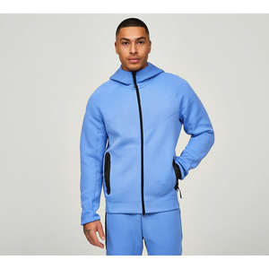 High Quality Custom Winter Heavyweight Sweat Suit <b>Zip</b> Jogging <b>Hooded</b> Tracksuit 100% Cotton Own Your Logo Design Men Training - Product Image 6