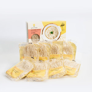 Fideos de Arroz Secados al Aire, Estilo Tradicional, Premium, Sin Blanquear, con Sal Gourmet y Agua Purificada, 60g, 8 Paquetes - Product Image 2