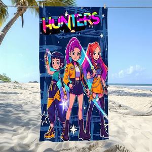Toalla de Playa de Microfibra de Poliéster Estampada al por Mayor K-POP 2026, de Secado Rápido, Ecológica, Suave y Absorbente para Natación y Vacaciones - Product Image 6
