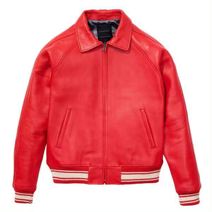 Elegante chaqueta de cuero de lana para hombre Diseño elegante y moderno con logotipo en la parte delantera Servicio OEM para la temporada de invierno - Product Image 6