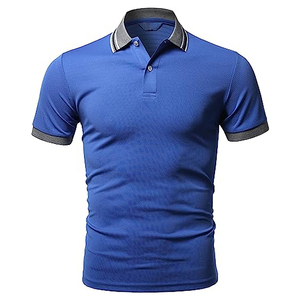Dernier modèle de chemise en toile pour homme, coton confortable et respirant pour le cou, manches courtes, vêtements de rue de golf élégants - Product Image 3