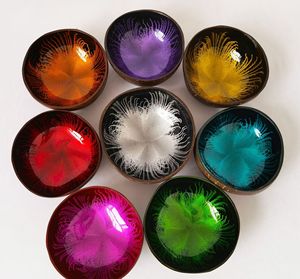 Bols en coquille de noix de coco laqués de couleur, faits à la main, durables, décoration de table, approvisionnement B2B - Product Image 5