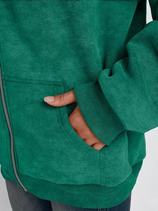 Gran oferta, sudaderas con capucha con cremallera y lavado ácido para hombre, ajuste de gran tamaño, diseño personalizado, Logo, ropa de calle, ropa de gimnasio, chaquetas con capucha y cremallera para hombre - Product Image 5