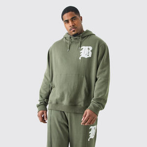 Conjunto Deportivo de Felpa Gruesa de Algodón para Hombre, Chándal Informal con Logotipo Personalizado, Sudadera con Capucha Lisa y Pantalones Deportivos para Hombre - Product Image 2