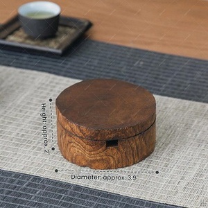 Nouveau design travail manuel rond en bois noble cendrier en ébène cendrier en forme de bois pour hôtel ménage restaurant le bureau - Product Image 1