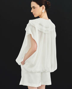 Ensemble chic d'été : haut à manches bouffantes et short taille haute, fabriqué au Vietnam - Product Image 2