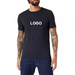 Высококачественная Мужская футболка из 100% хлопка с принтом на заказ с логотипом вашего бренда, мужская летняя футболка