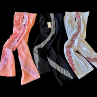 Pantalon de jogging décontracté pour homme, taille élastique, coupe évasée, ample, effet usé, jambes larges, en coton respirant, personnalisé, haute qualité