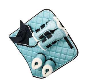 Juego de almohadillas de sillín de caballo de lujo con botas a juego de almohadilla acolchada y red para orejas de TARIQ MFG CO - Product Image 2