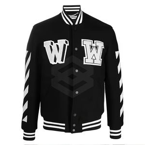 Chaqueta de Invierno para Hombre de Alta Calidad, Transpirable, con Bordado Chenille, Cuello Alto, Logotipo Personalizado Impreso, Poliéster/Algodón - Product Image 3