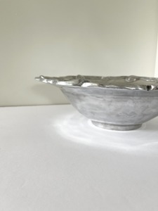 Bol de service simple en argent pour les événements, les fêtes, la restauration, les buffets, la décoration de table familiale, les hôtels, les restaurants et les occasions festives - Product Image 2