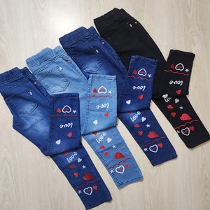 2025 Children <b>Girl</b> Print Letter Distressed Straight Jeans for Teenager <b>Girl</b> Surplus Overrun <b>toddler</b> <b>Girls</b> Children <b>Dress</b> Pants - Product Image 3