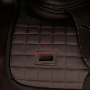 Alfombrilla de sillín ecuestre inglesa elegante, forro suave, estructura transpirable, diseño acolchado duradero, cómodo soporte para caballos - Product Image 6