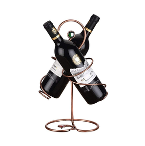 ของตกแต่งบ้านคุณภาพพิเศษ ขาตั้งโลหะ ชั้นเก็บไวน์ เคาน์เตอร์ที่วางขวดไวน์โลหะ งานฝีมือธรรมชาติ - Product Image 1