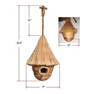 NOUVEAU PRODUIT! Vente en gros bon marché Jacinthe d'eau naturelle Petit nichoir pour petits oiseaux Jardin extérieur Patio - Product Image 3
