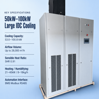 Climatiseur de précision pour centre de données de grande taille 50kW-100kW, débit d'air élevé 28000m3/h, unité CRAC de refroidissement pour salle informatique industrielle