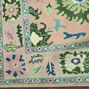 Alfombra de lana Oushak bordada de 2,6x6 de alta calidad, anudada a mano, decoración Vintage para el hogar, sala de estar, alfombra bordada y juegos de alfombras - Product Image 1