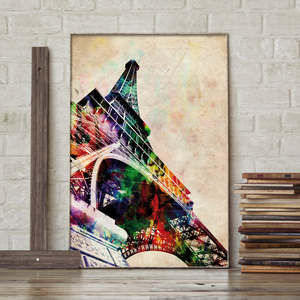 Michael Tompsett's Eiffel Tower Watercolor <b>Poster</b> Modern Design Style Wall Usage Paper Material - Product Image 2