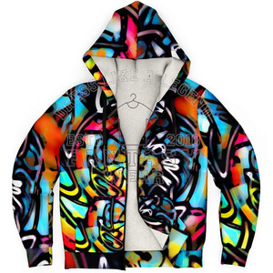 FANTASY WEAR 2026 Vente en gros Sweat à capuche oversize en polaire 350 GSM multicolore, design personnalisé, logo imprimé, sans cordon - Product Image 4