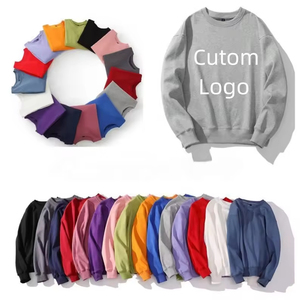 Custom Logo Embroidery Print Unisex Sweatshirt Custom Blank Long-Sleeved <b>Pullover</b> Solid Color Sweatshirt's - Product Image 1