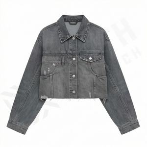 Chaqueta Vaquera de Moda Personalizada para Hombre, Ropa Deportiva Elegante, Chaqueta de Mezclilla Informal, Ropa de Calle, Color Personalizado - Product Image 1