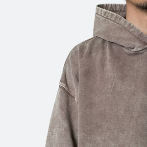 Dernier design, sweat à capuche vintage pour homme, lavage à l'acide, sweat à capuche lourd en molleton français, 100% coton, teinture unie, sweat à capuche d'hiver - Product Image 6