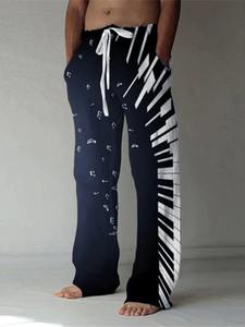 Pantalones rectos ligeros de cintura media para hombre, transpirables, estampados en 3D, gráficos, Otoño, informal, vacaciones diarias, ropa de calle, Joggers - Product Image 3