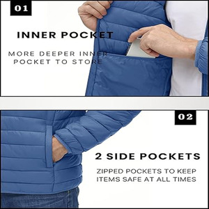 Chaqueta Acolchada Personalizada para Hombre, Estilo Burbuja, con Logotipo y Opciones de Talla, Venta Caliente 2026 - Product Image 3
