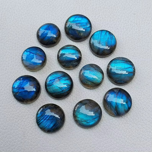 Labradorite bleue, forme ronde, cabochon, pierre précieuse de labradorite en vrac, prix de gros, forme ronde, pierre précieuse en vrac, prix de gros - Product Image 6