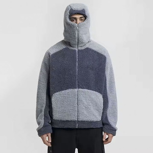 Nouveaux sweats à capuche en polaire Sherpa avec logo personnalisé de haute qualité zippés pour l'hiver et chaud pour hommes - Product Image 1