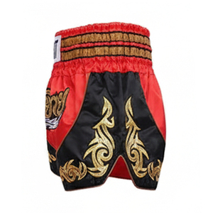 กางเกงมวยไทยสั่งทำโลโก้ OEM ขายส่ง-โพลีเอสเตอร์ 100% ระบายอากาศ แห้งเร็ว น้ำหนักเบา สำหรับผู้ใหญ่ทุกเพศ - Product Image 3