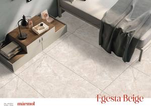 EGESTA 600x1200mm Carreaux de porcelaine émaillée beige finition brillante moderne antidérapante solide pour la maison salle de bain Villa centre commercial intérieur Europe - Product Image 3