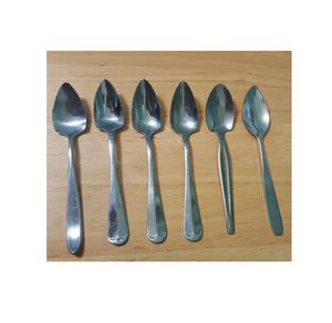 Offre spéciale, vente en gros, ensemble de cuillères à pamplemousse en acier inoxydable, meilleur design, couverts demi-dentelés, couverts en métal - Product Image 5