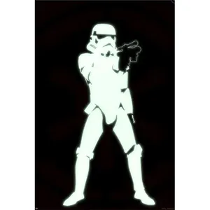Póster de Star Wars Stormtrooper que brilla en la oscuridad, diseño especial impreso digitalmente en material plástico duradero - Product Image 2