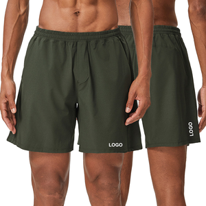 Short athlétique d'entraînement à séchage rapide pour hommes avec poches motif solide pour la course à pied décontractée Gym Basketball-Polyester et Spandex - Product Image 5