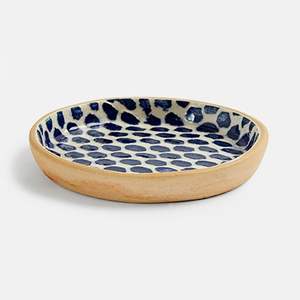 Rectangle de plateau de service en bois sculpté à la main antique de qualité supérieure personnalisé pour la cuisine à domicile et la table à manger. - Product Image 2