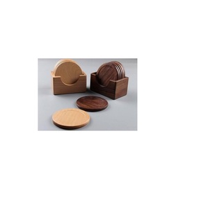 Wholesale Custom Eco-Friendly Natural round Square Thin <b>Bamboo</b> Acacia Walnut Wooden Coaster Plain Blank Drink Pot Tea <b>Coffee</b> <b>Cup</b> - Product Image 6