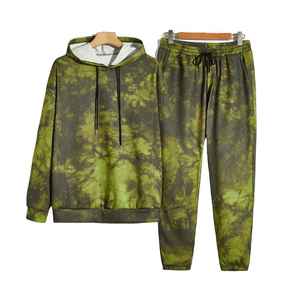 Chándal con tinte de corbata sostenible para hombre, chándal deportivo de nailon personalizado de alta calidad con estampado de encaje, diseño de logotipo frontal, nuevo chándal para hombre - Product Image 1