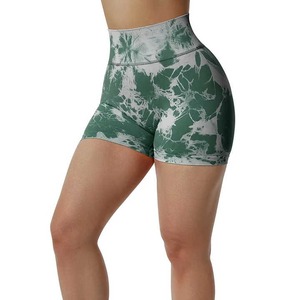 Pantalones cortos de mujer con estampado de sublimación personalizado transpirable Scrunch Butt elástico gimnasio Sexy mujer botín corto al por mayor - Product Image 1