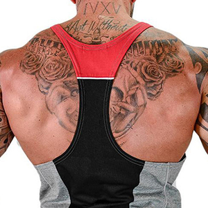 Camiseta sin Mangas de Alto Rendimiento para Hombre, Algodón/Fibra de Bambú, Cuello Redondo, Bordado 3D, Diseño Ligero y Transpirable para Gimnasio, Fitness y Yoga - Product Image 5