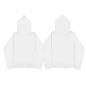 Sweat à capuche zippé pour homme de haute qualité, 100% coton, automne, logo personnalisé, poids lourd, surdimensionné, broderie 3D, coupe ample, séchage rapide - Product Image 6