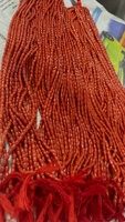 100% naturel véritable rouge italien corail riz forme perles en gros brin Super Fine qualité corail en vrac produit à la main