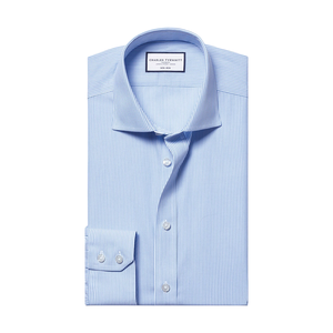 เสื้อเชิ้ตสีดำทรงสลิมฟิตผู้ชายคลาสสิกเสื้อเชิ้ตทำงานแขนยาวผ้าฝ้ายสำหรับธุรกิจหรืองานตอนเย็น - Product Image 5